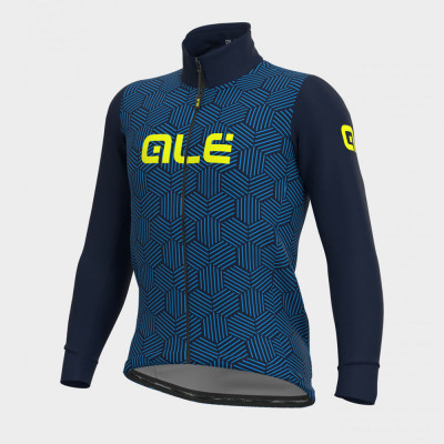Zimná cyklistická bunda pánska Alé SOLID CROSS modrá