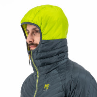 Outdoorová bunda pánska Karpos Sas Plat bridlicová/limetková