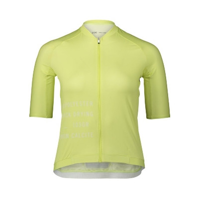 Letný cyklistický dres dámsky POC Pristine Print Jersey Lemon Calcite