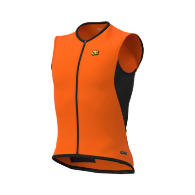 Vetru a vodeodolná cyklistická vesta pánska Alé Cycling R-EV1 Clima Protection 2.0 Thermo oranžová