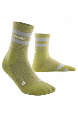 Vysoké kompresné outdoorové ponožky CEP Merino zelené