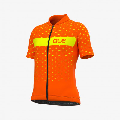 Letný cyklistický dres detský ALÉ BIMBO KID STARS oranžový