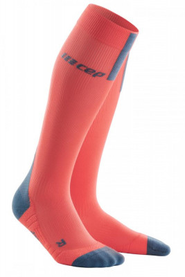 Bežecké kompresné ponožky pánske CEP 3.0 korálová