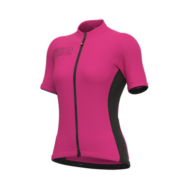 Letný cyklistický dámsky dres Alé Cycling Solid Color Block Lady ružový