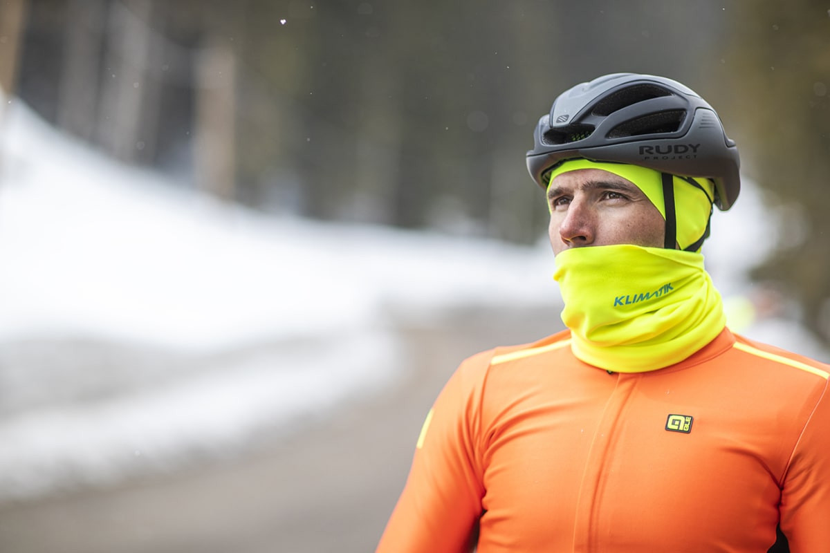 Pánska zimná cyklistická bunda Alé Cycling SOLID Fondo oranžová