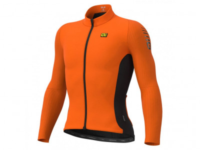 Zateplený cyklistický pánsky dres Alé Cycling R-EV1 Clima Protection 2.0 Warm Race oranžový