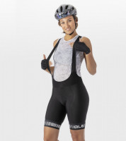 Letné dámske cyklistické nohavice Alé Cycling PR-R Graphics Strada čierne/biele