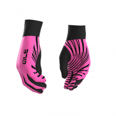 Zimné cyklistické rukavice dámske Alé Spiral Design 2 čierne/ružové