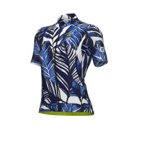  Letný cyklistický dámsky dres Alé Cycling Leaf PR-S modrý 3d front