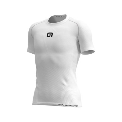Letné cyklistické funkčné tričko pánske Alé S1 Spring biele