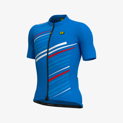 Letný cyklistický dres pánsky Alé Solid Flash modrý