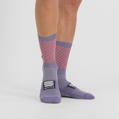 Letné cyklistické ponožky Sportful Checkmate fialové