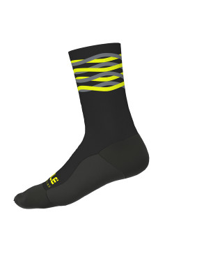 Zimné cyklistické ponožky ALÉ CALZA SPEEDFONDO H18 čierne/žlté