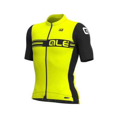 Letný cyklistický dres pánsky ALÉ PRS LOGO SUMMER žltý