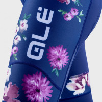 Zimné cyklistické nohavice dámske Alé GRAPHICS PRR Fiori modré