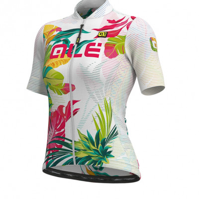 Letný cyklistický dres dámsky Alé SOLID Tropika Lady biely