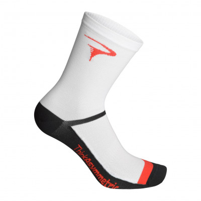 Letné cyklistické ponožky pánske Pinarello Logo Think Asymmetric biele/červené