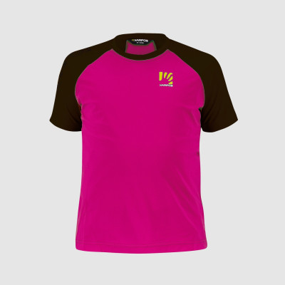 Letné outdoorové tričko detské Karpos Lavaredo ružové/čierne