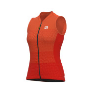 Letný cyklistický dámsky dres bez rukávov Alé Cycling Solid Level Lady červený 3d front