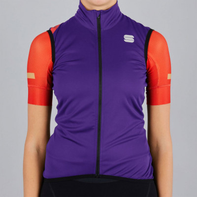 Letná cyklistická vesta dámska Sportful Fiandre Light NoRain fialová
