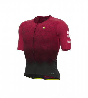 Letný pánsky cyklistický dres s krátkym rukávom Alé R-EV1 Velocity červený/čierny