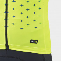 Zateplený cyklistický dres pánsky Ale Cycling PR-R Stars žltý/modrý