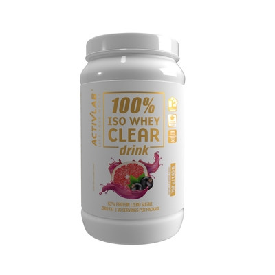 Proteínový prášok 100% Iso Whey Clear Drink ActivLab čierna ribezľa - grapefruit 750g