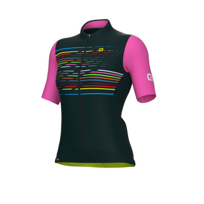 Letný cyklistický dámsky dres Alé Cycling PR-S Logo Lady tmavozelený