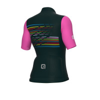 Letný cyklistický dámsky dres Alé Cycling PR-S Logo Lady tmavozelený back 3d