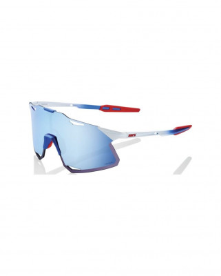 Cyklistické okuliare 100% Hypercraft - TotalEnergies Team Matte White / Metallic Blue - HiPER Blue Multilayer Mirror