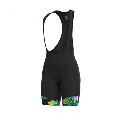Letné dámske cyklistické nohavice Alé Solid Tropika Lady čierne/zelené