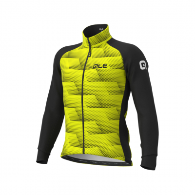 Zimná cyklistická pánska bunda Alé Cycling Solid Sharp čierna/žltá