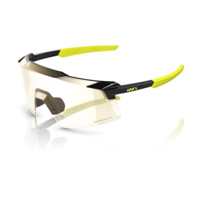Cyklistické okuliare 100% Aerocraft - Gloss Metallic Black - Photochromic Lens