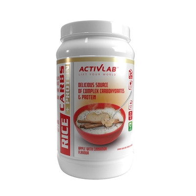 Proteínový a sacharidový prášok Rice Carbs ActivLab jablko a škorica 1000g