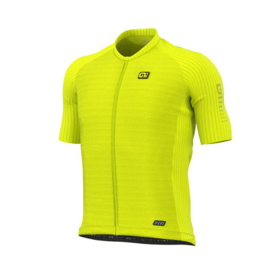 Letný cyklistický dres pánsky Alé Cycling R-EV1 Silver Cooling žltý