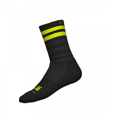 Letné cyklistické ponožky Alé Cycling Speed Fondo čierne/žlté