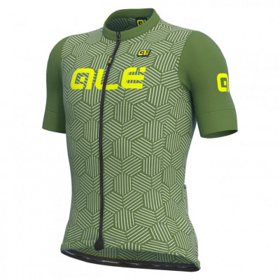 Letný cyklistický dres pánsky Alé SOLID Cross zelený