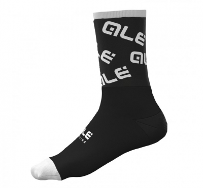 Zimné cyklistické ponožky ALÉ ACCESSORI LOGO čierne / biele