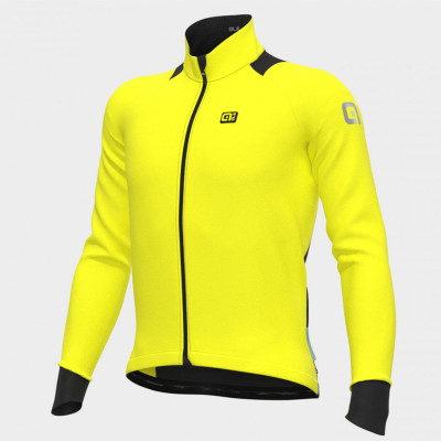 Zateplený cyklistický dres pánsky Alé KLIMATIK K-Idro WR LS žltý