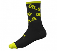 Zimné cyklistické ponožky ALÉ ACCESSORI LOGO čierne/žlté