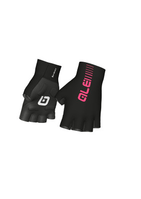 Letné cyklistické rukavice Alé Sunselect Crono Glove čierne/ružové