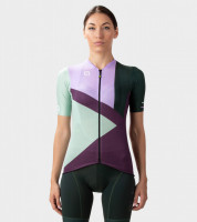 Letný cyklistický dámsky dres Alé Cycling Solid Next fialový/zelený