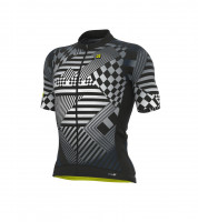 Letný pánsky cyklistický dres Alé Cycling PR-S Checker sivý