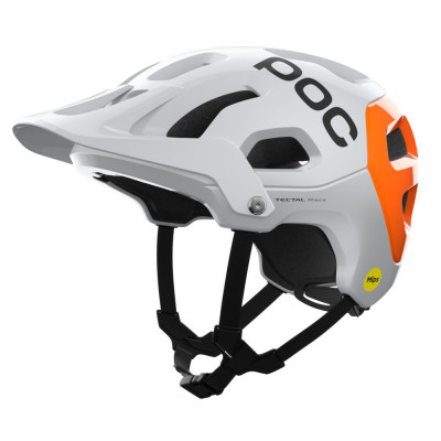 MTB prilba na bicykel POC Tectal Race Mips NFC biela/oranžová