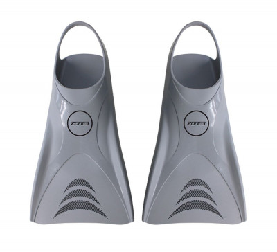 Silikónové plavecké plutvy Zone3 V-Flex Ergo Training Fins sivé