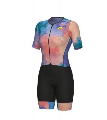 Cyklistická kombinéza dámska Alé Bomb Triathlon modrá/ružová