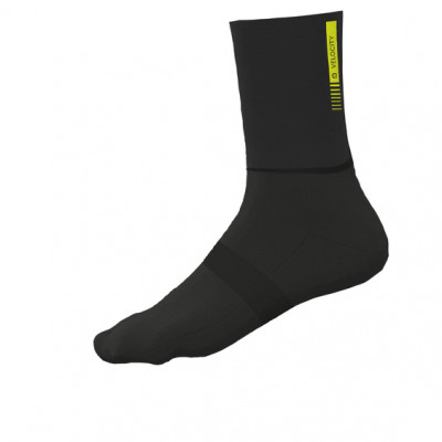 Zimné cyklistické ponožky ALÉ AERO WOOL SOCKS H18 čierne/žlté