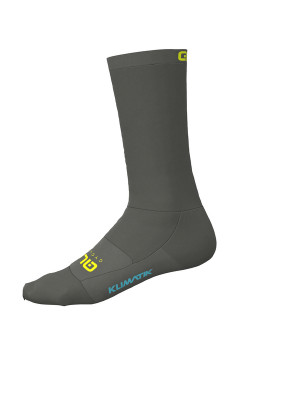 Zimné cyklistické ponožky Alé Cycling Team Klimatik Socks H22 sivé/žlté