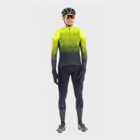 Zateplený cyklistický dres pánsky Alé R-EV1 Clima Protection 2.0 Velocity Wind G+ žltý