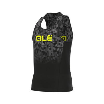Letný bežecký dres Alé Running Triangle čierny/sivý